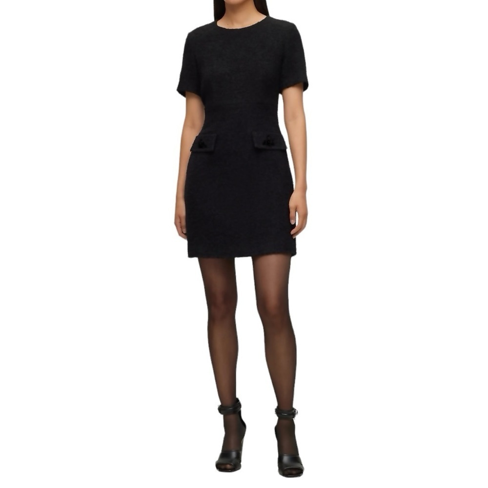 New Look Black Half Sleeve Mod Mini Dress Size UK 8 (US S)